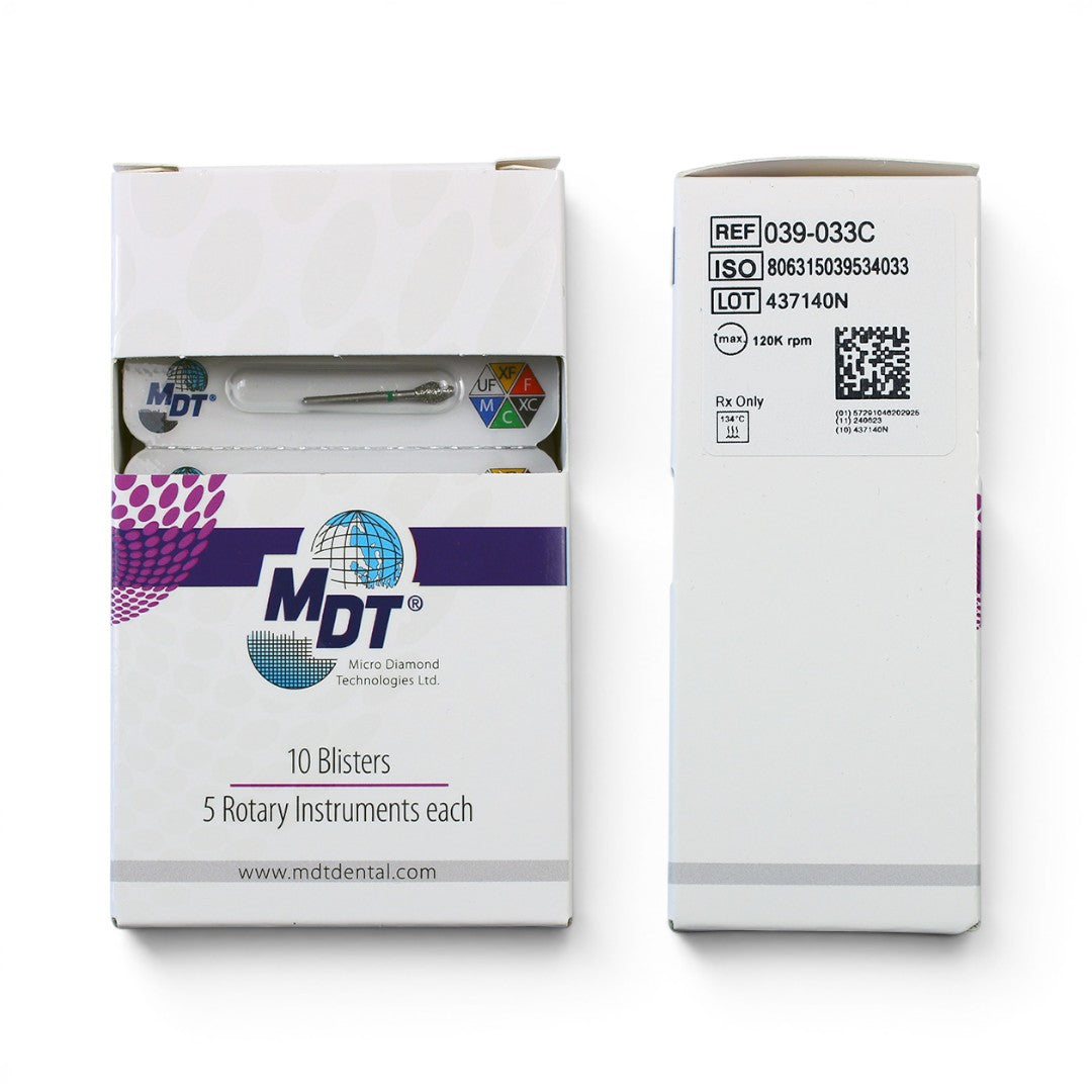 MDT FG Diamond Bur - Barrel 811 Dental Bur, 5pcs