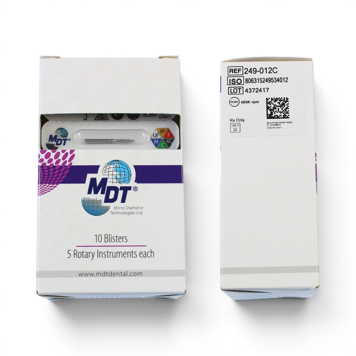 MDT FG Diamond Bur - Flame 862 Dental Bur, 5pcs