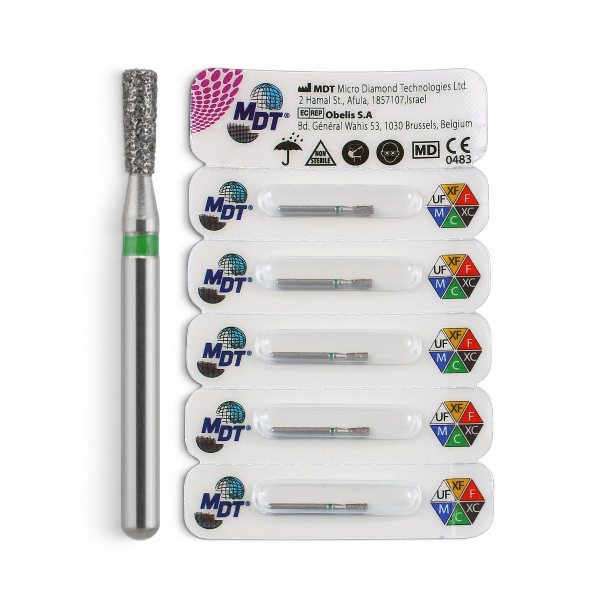 MDT FG Diamond Bur - Inverted Cone 807 Dental Bur, 5pcs
