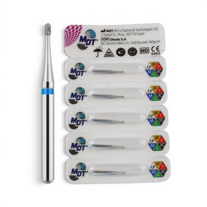 MDT FG Diamond Bur - Pear 830R Dental Bur, 5pcs