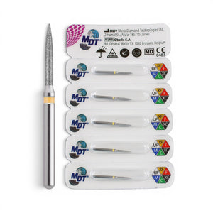 MDT FG Diamond Bur - Flame 862 Dental Bur, 5pcs