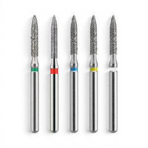 MDT FG Diamond Bur - Flame 862 Dental Bur, 5pcs