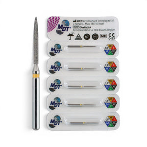 MDT FG Diamond Bur - Flame 863 Dental Bur, 5pcs