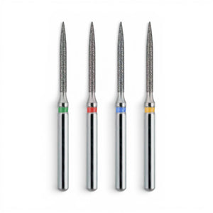 MDT FG Diamond Bur - Flame 863 Dental Bur, 5pcs