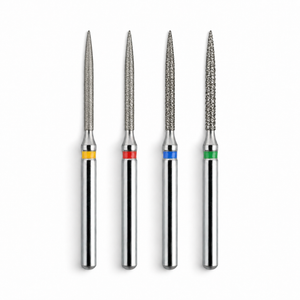 MDT FG Diamond Bur - Flame 863 Dental Bur, 5pcs