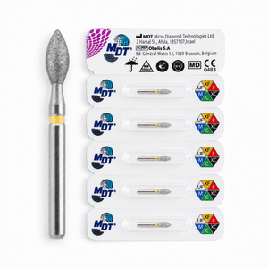 MDT FG Diamond Bur - Football 368 Dental Bur, 5pcs