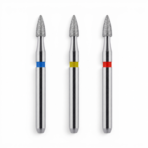 MDT FG Diamond Bur - Grenade Short Flame 390 Dental Bur, 5pcs