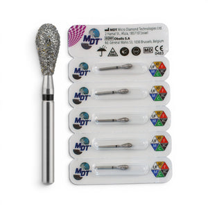 MDT FG Diamond Bur -Football KS5 Dental Bur, 5pcs