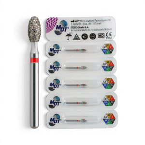 MDT FG Diamond Bur -Egg 379 Dental Bur, 5pcs