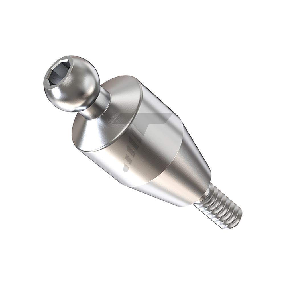 Straight Ball Attachment – Narrow Platform Conical Connection