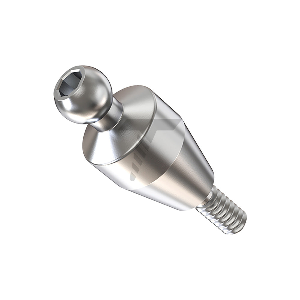 Straight Ball Attachment – Narrow Platform Conical Connection