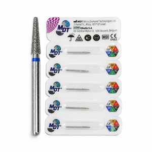 MDT FG Diamond Bur - Round Edge Taper 846KR Dental Bur 6.0mm, 5pcs