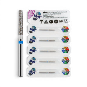 MDT FG Diamond Bur - Round Edge Taper 846KR Dental Bur 8.0mm, 5pcs