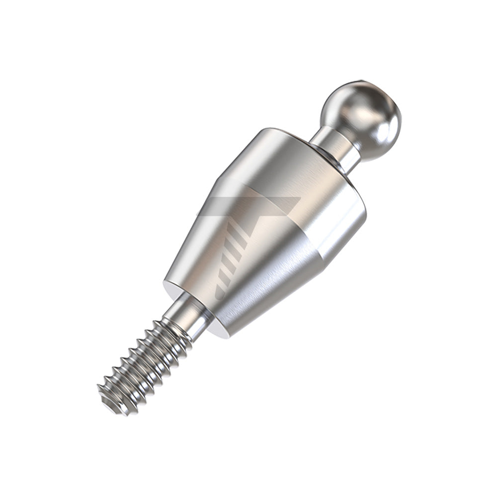 Straight Ball Attachment – Narrow Platform Conical Connection