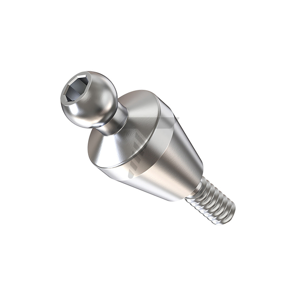 Straight Ball Attachment – Narrow Platform Conical Connection