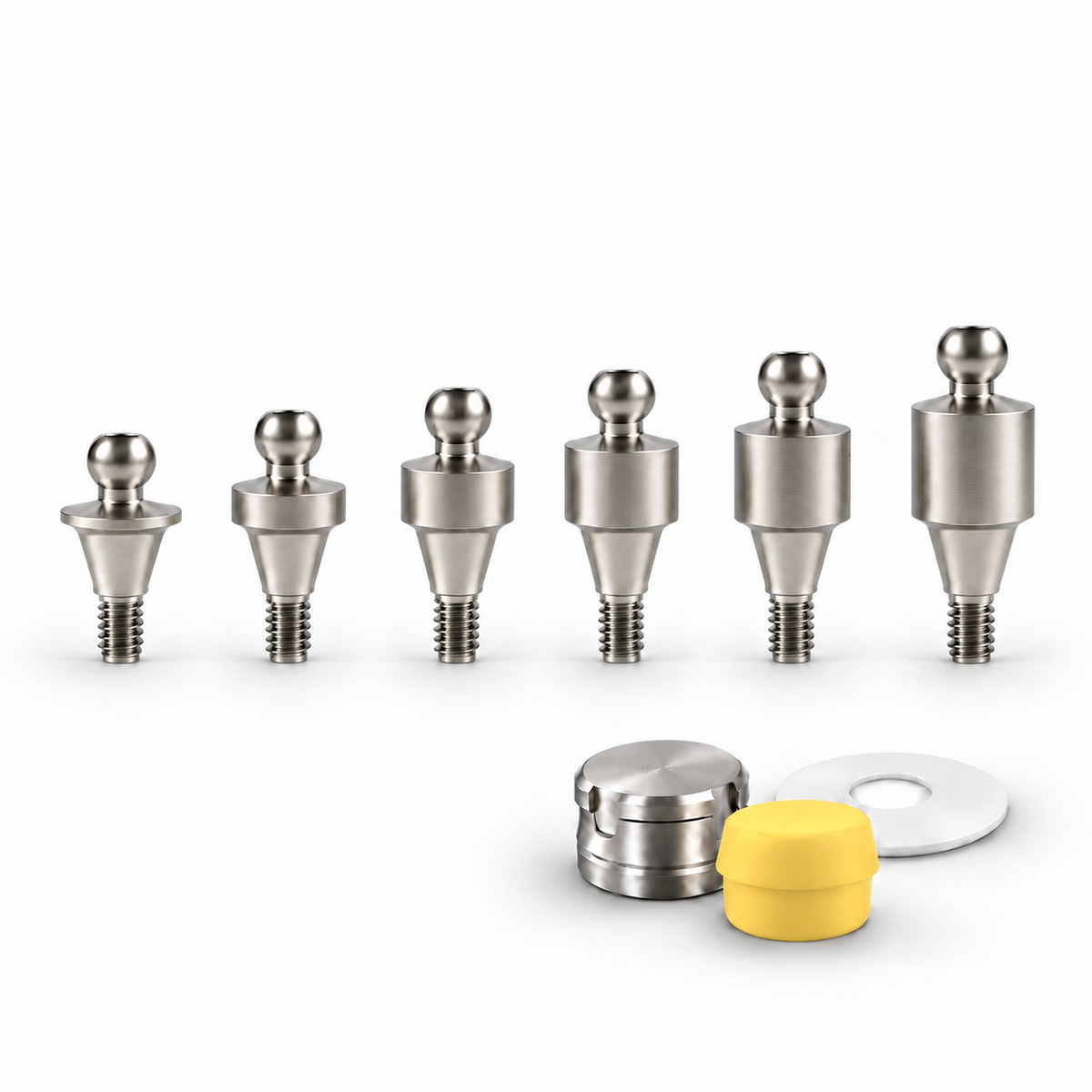Straight Ball Attachment Set – Regular Platform Conical Connection