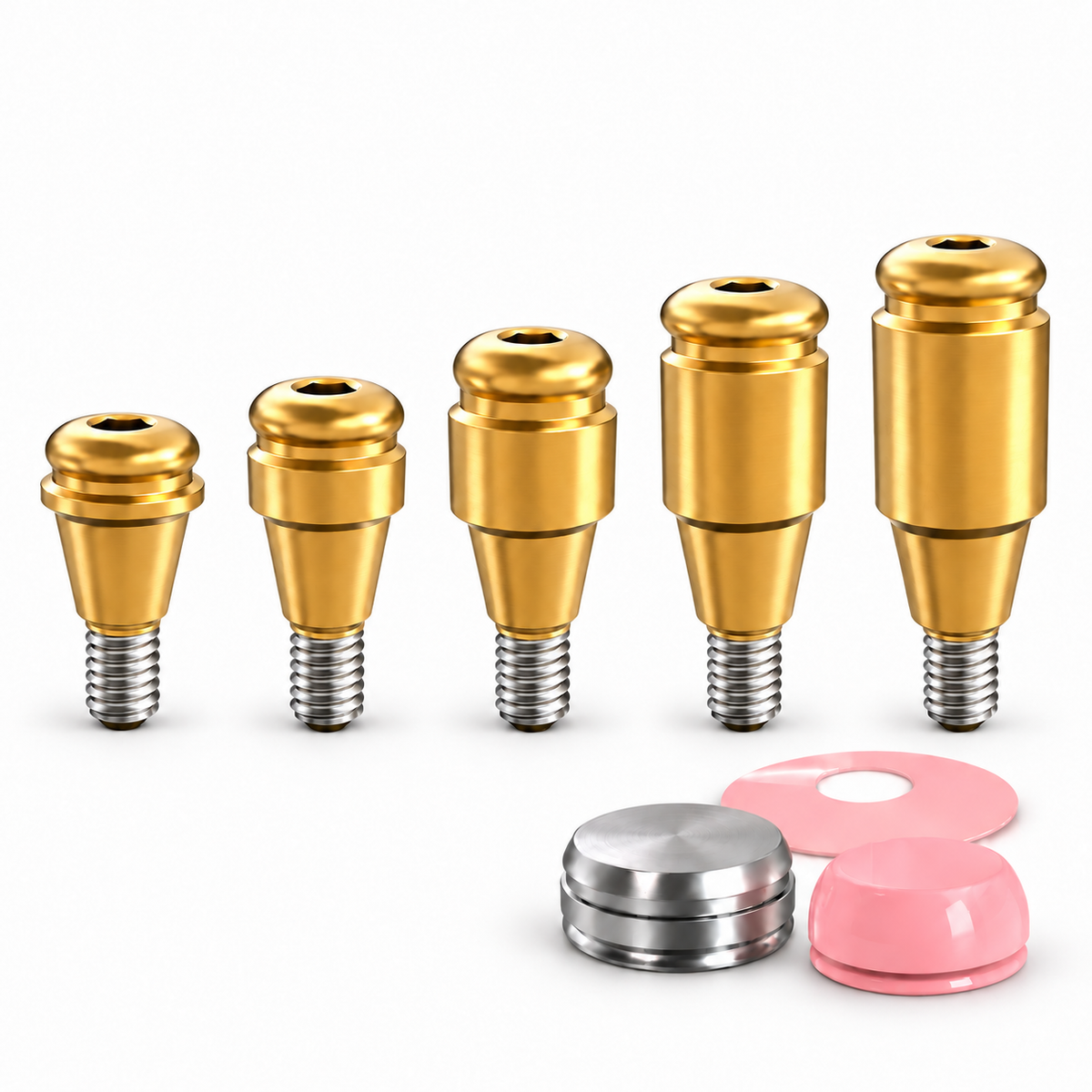 Straight Click Attachment Set – Regular Platform Conical Connection