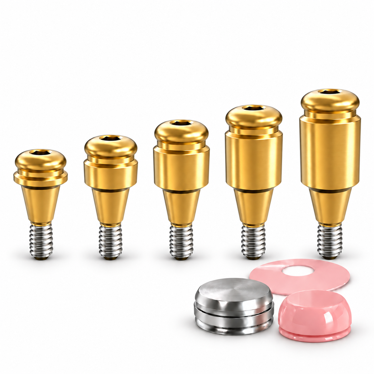 Straight Click Attachment Set – Narrow Platform Conical Connection