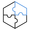 Hexagon puzzle piece icon symbolizing precision compatibility with leading dental implant systems.