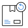 Package icon with a return arrow, representing GDT Supply USA’s easy return policy within 60 days