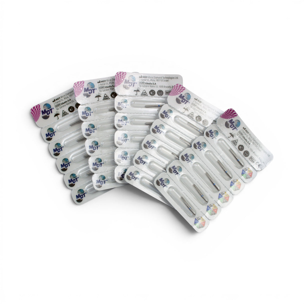MDT FG Diamond Bur - Round 801 Dental Bur, 5pcs