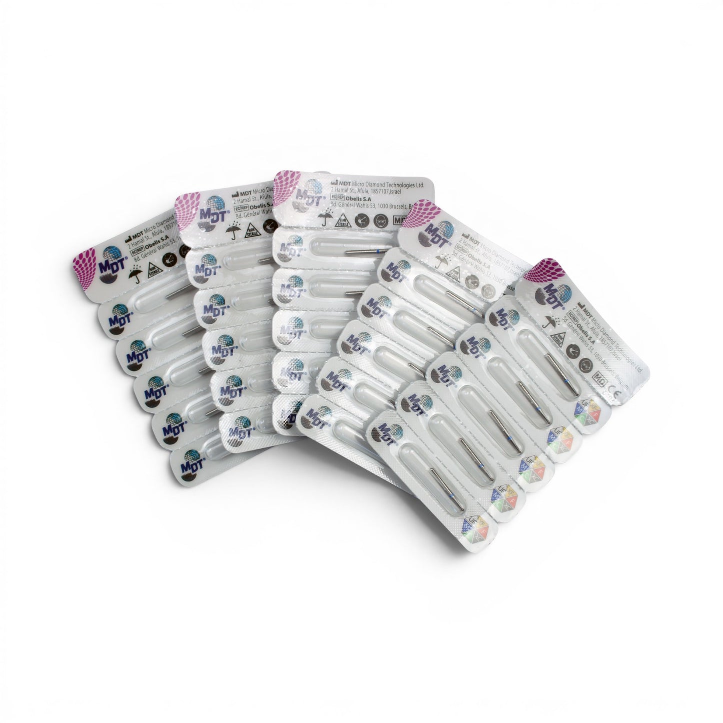 MDT FG Diamond Bur - Round 801 Dental Bur, 5pcs