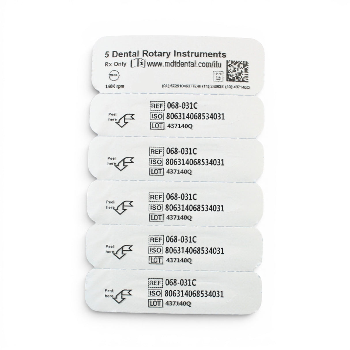 MDT FG Diamond Bur - Wheel Rounded Rim 909 Dental Bur, 5pcs
