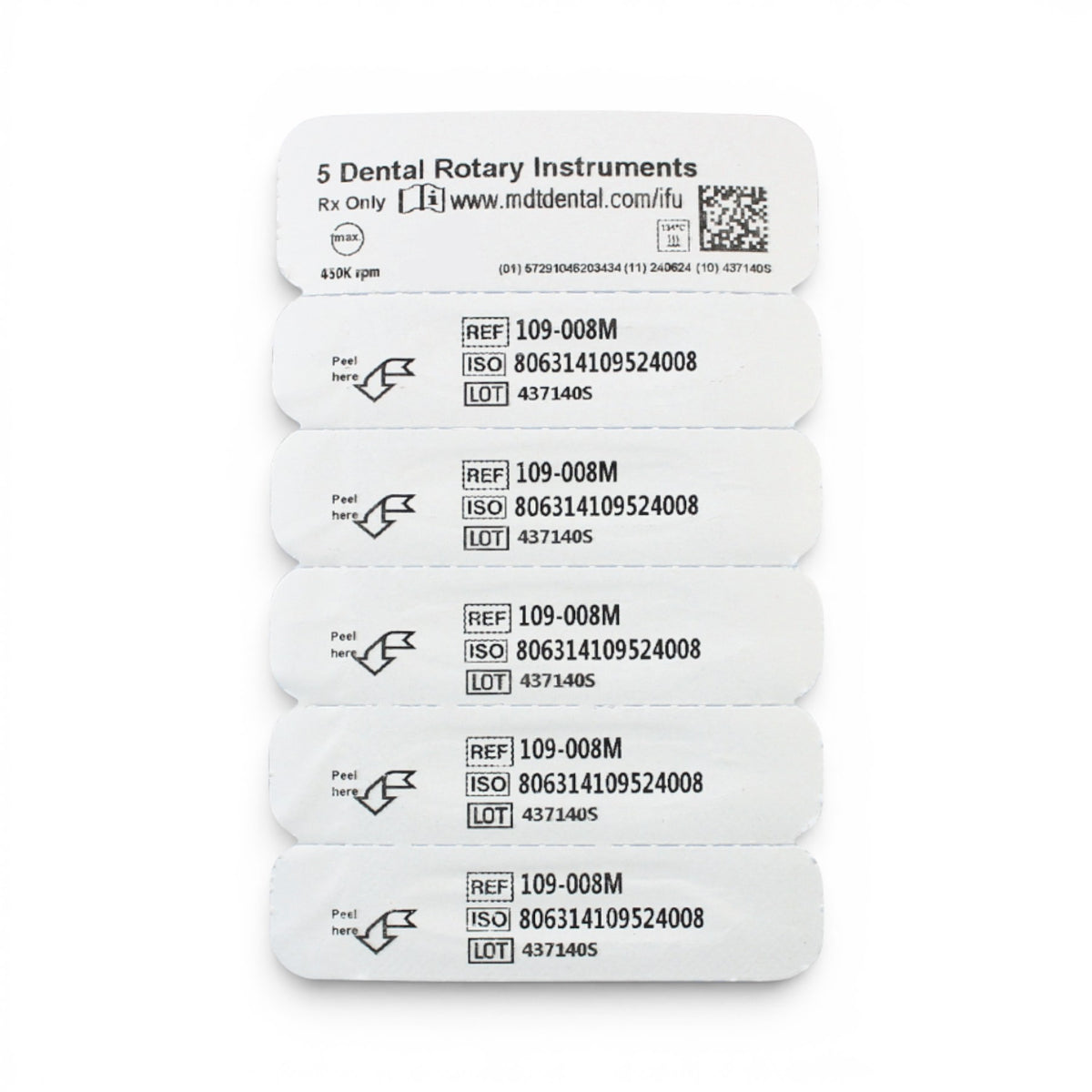 MDT FG Diamond Bur - Flat End Cylinder 835 Dental Bur, 5pcs