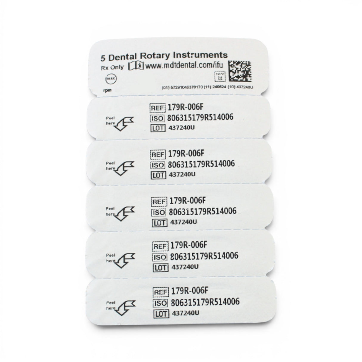 MDT FG Diamond Bur - Flat End Cutting 839R Dental Bur, 5pcs