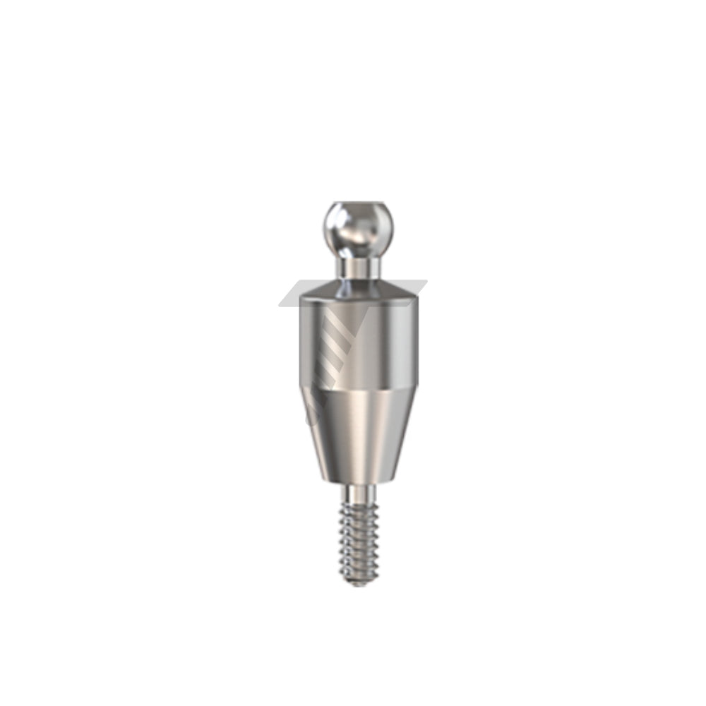 Straight Ball Attachment – Narrow Platform Conical Connection