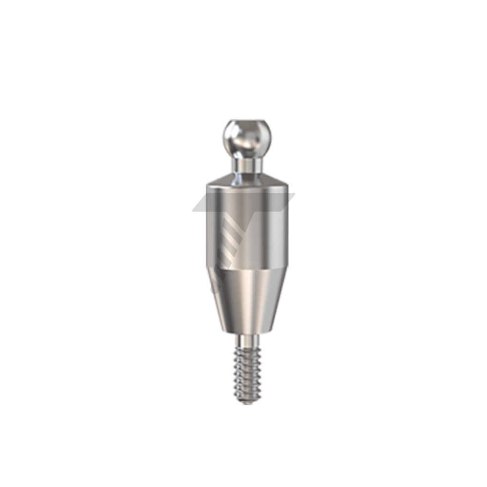 Straight Ball Attachment – Narrow Platform Conical Connection