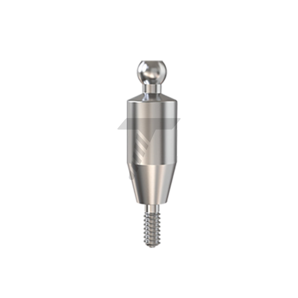 Straight Ball Attachment – Narrow Platform Conical Connection