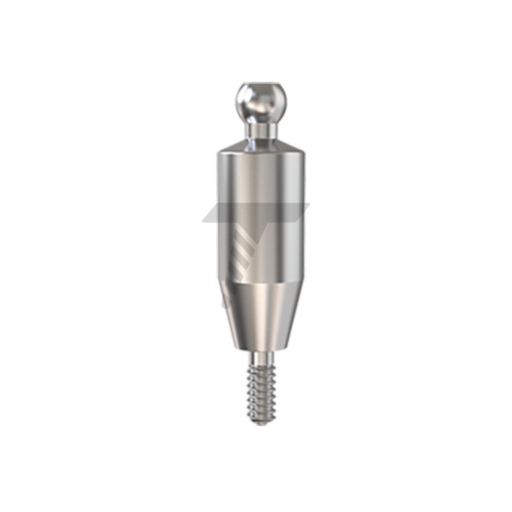 Straight Ball Attachment – Narrow Platform Conical Connection