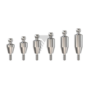 Straight Ball Attachment – Narrow Platform Conical Connection