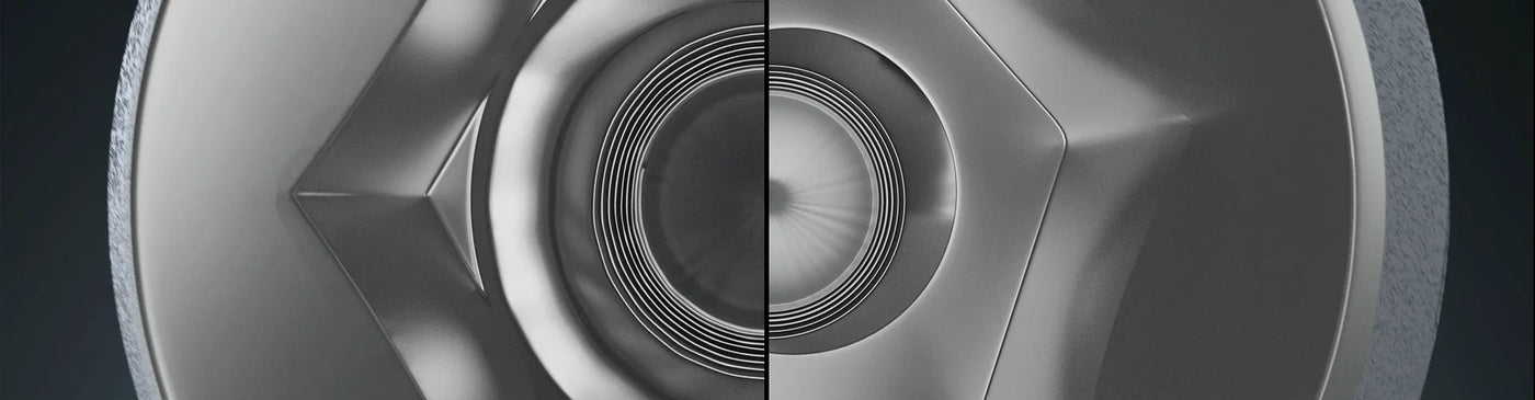 Close-up of dental implants connections with detailed texture on a black background